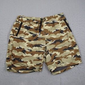 Municipal Sport Utility Gear Mens Camo Training Shorts Brown Tan Large L